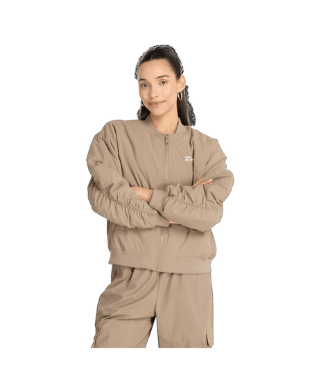 New Balance Women's Linear Heritage Woven Bomber Jacket-1