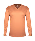 Badger Sport  Women's Tri-blend ' V-neck L/s T