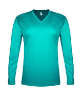 Badger Sport  Women's Tri-blend ' V-neck L/s T