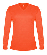 Badger Sport  Women's Tri-blend ' V-neck L/s T