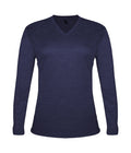 Badger Sport  Women's Tri-blend ' V-neck L/s T