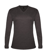 Badger Sport  Women's Tri-blend ' V-neck L/s T