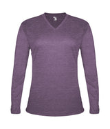 Badger Sport  Women's Tri-blend ' V-neck L/s T