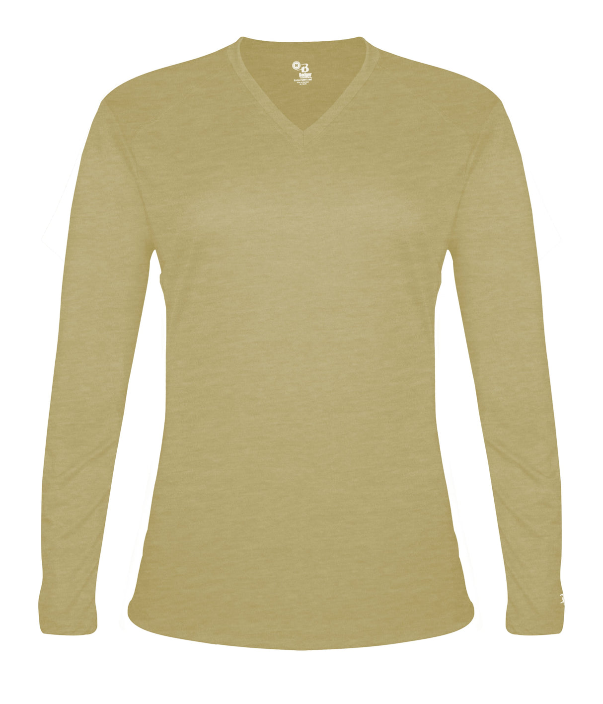 Badger Sport  Women's Tri-blend ' V-neck L/s T