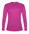 Badger Sport  Women's Tri-blend ' V-neck L/s T