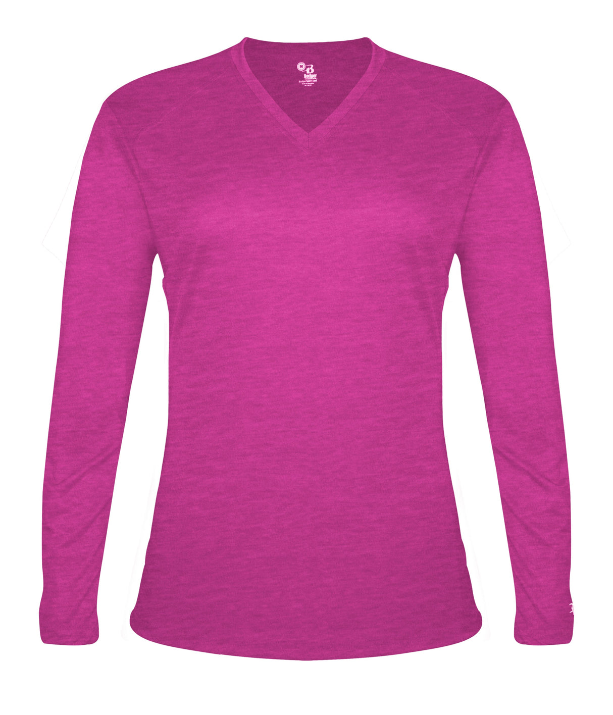 Badger Sport  Women's Tri-blend ' V-neck L/s T