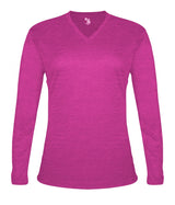 Badger Sport  Women's Tri-blend ' V-neck L/s T