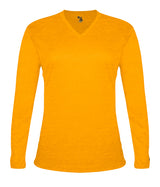 Badger Sport  Women's Tri-blend ' V-neck L/s T