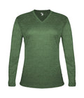 Badger Sport  Women's Tri-blend ' V-neck L/s T
