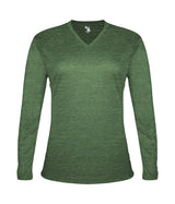Badger Sport  Women's Tri-blend ' V-neck L/s T