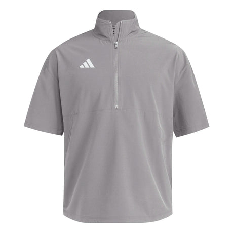 adidas Men's Quarter Zip Woven Short Sleeve Jacket (Tall)-1