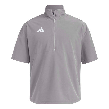 adidas Men's Quarter Zip Woven Short Sleeve Jacket (Tall)-1