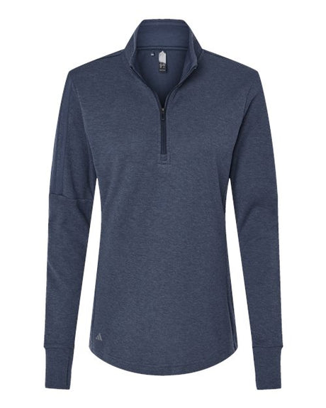 adidas Women's 3-Stripes Quarter-Zip Sweater Pullover-1