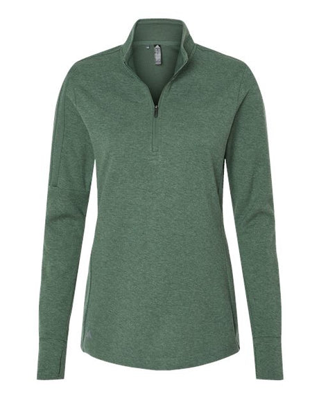 adidas Women's 3-Stripes Quarter-Zip Sweater Pullover-1