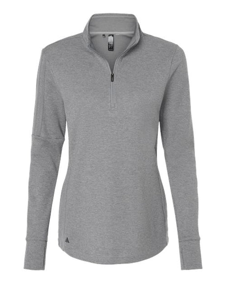 adidas Women's 3-Stripes Quarter-Zip Sweater Pullover-1