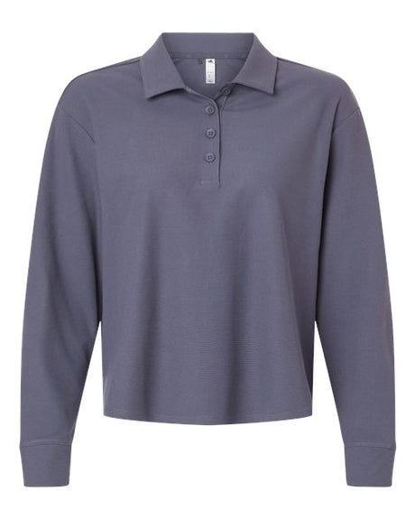 adidas Women's Beyond Long Sleeve Loose Polo-1