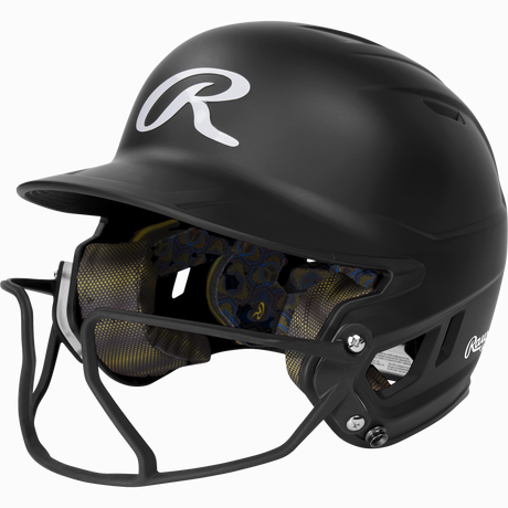 Rawlings Mach Hi-viz 1-tone Matte Fastpitch Softball Batting Helmet with Attached Face Guard-1