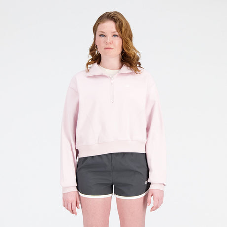 New Balance Women's Athletics Remastered French Terry 1/4 Zip-1