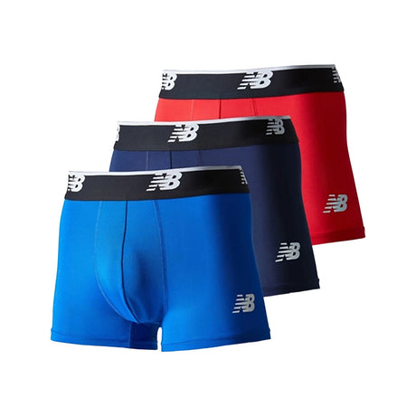 New Balance Men's Mesh 3 Inch Boxer Brief No Fly 3 Pack