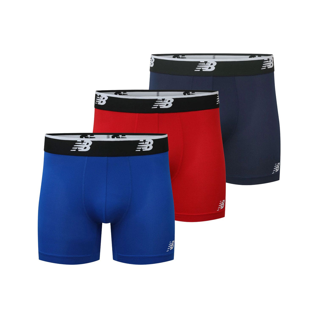 New Balance Men's Mesh 5 Inch Boxer Brief No Fly 3 Pack-2