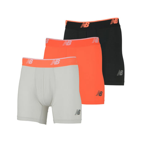 New Balance Men's Mesh 5 Inch Boxer Brief No Fly 3 Pack-1