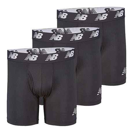New Balance Men's Premium 6 Inch Boxer Brief with Fly 3 Pack-1
