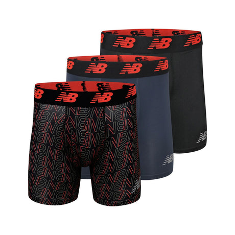 New Balance Men's Premium 6 Inch Boxer Brief with Fly 3 Pack-1