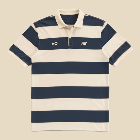 New Balance Men's Australian Open Striped Premium Polo-1