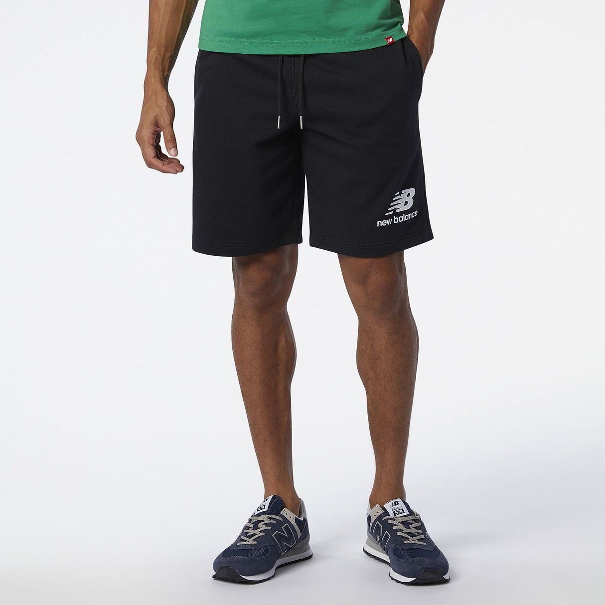 New Balance Men's Essentials Stacked Logo Shorts-3