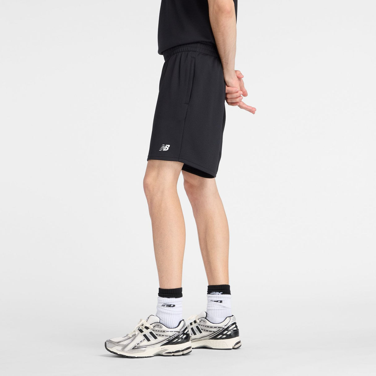 New Balance Men's Textured Check Shorts-2