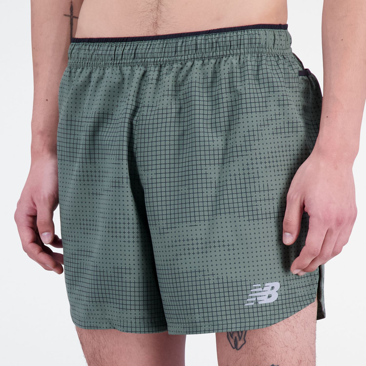 New Balance Men's Printed Impact Run 5 Inch Shorts-5