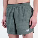 New Balance Men's Printed Impact Run 5 Inch Shorts-5