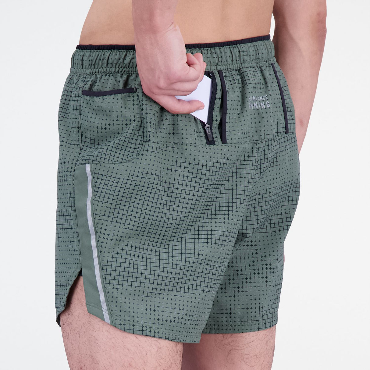 New Balance Men's Printed Impact Run 5 Inch Shorts-6