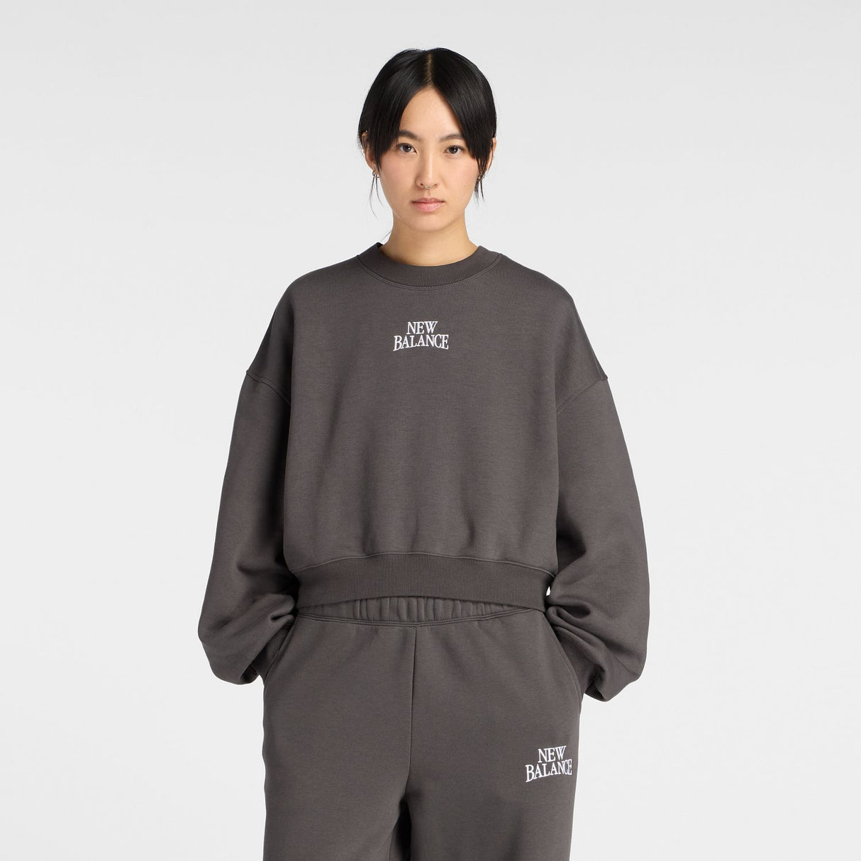 New Balance Women's Trackside Fleece Crew-2
