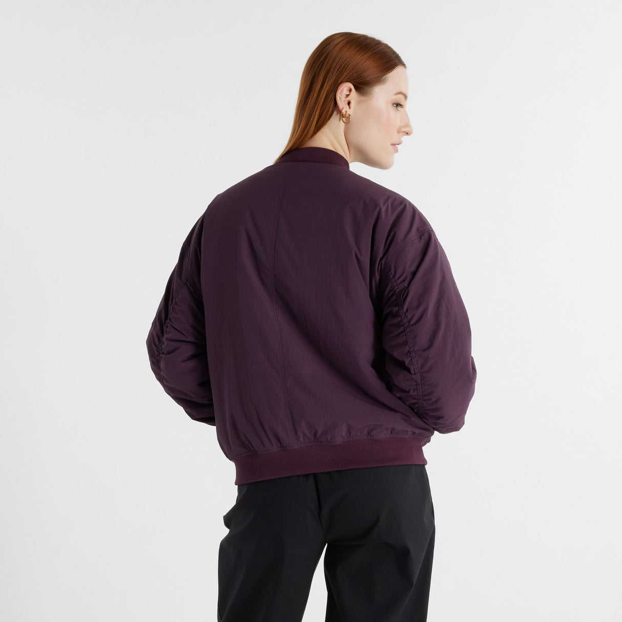 New Balance Women's Linear Heritage Woven Bomber Jacket-5