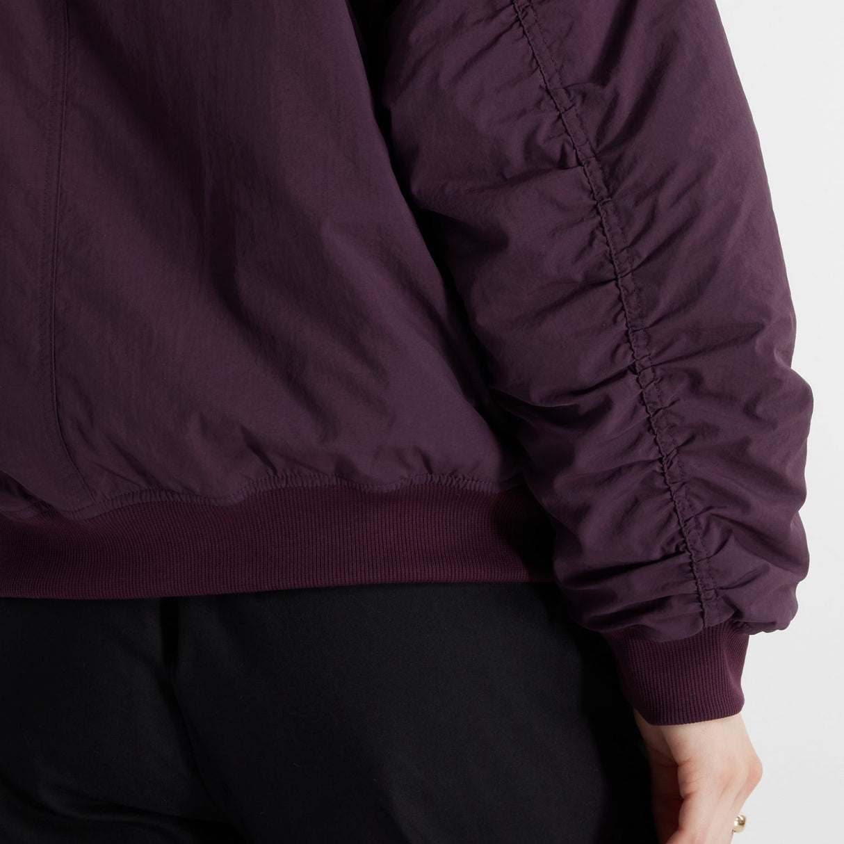 New Balance Women's Linear Heritage Woven Bomber Jacket-8