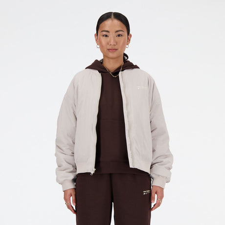 New Balance Women's Linear Heritage Woven Bomber Jacket-1