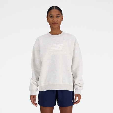 New Balance Women's Sport Essentials Fleece Logo Crew-1