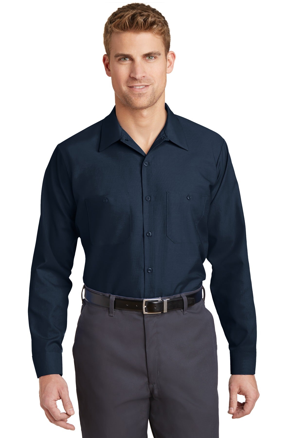 Red Kap Men's   Long Sleeve Industrial Work Shirt