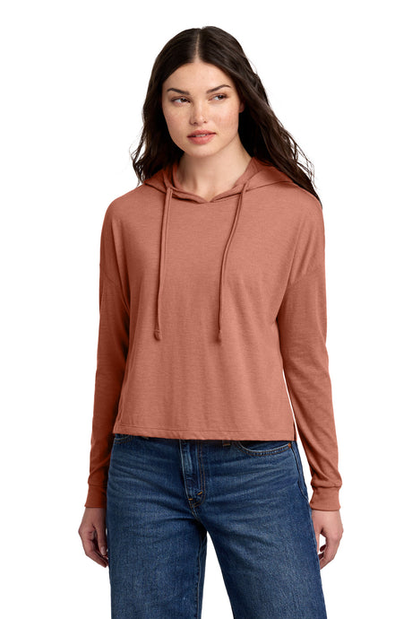 District Women's   Perfect Tri   Midi Long Sleeve Hoodie DT1390L