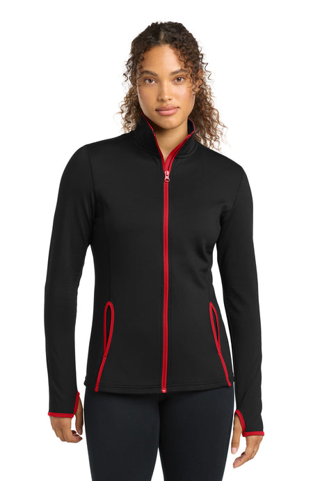 Sport-Tek Women's   Sport-Wick   Stretch Contrast Full-Zip Jacket