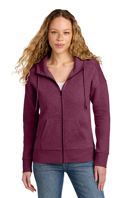 District Women's    Perfect Weight    Fleece Drop Shoulder Full-Zip Hoodie DT1104