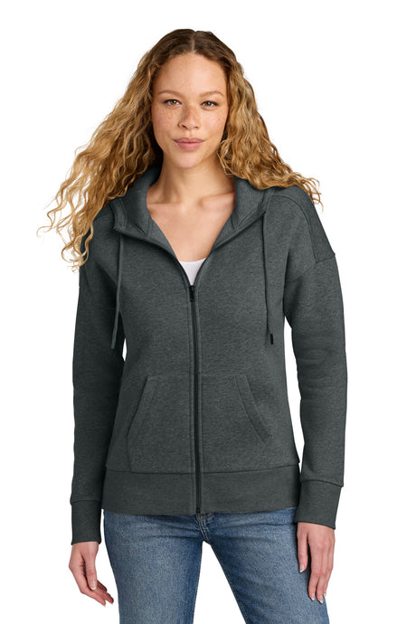 District Women's    Perfect Weight    Fleece Drop Shoulder Full-Zip Hoodie DT1104