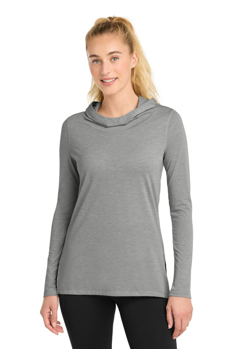 Sport-Tek Women's   PosiCharge    Tri-Blend Wicking Long Sleeve Hoodie LST406