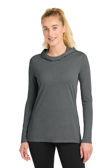 Sport-Tek Women's   PosiCharge    Tri-Blend Wicking Long Sleeve Hoodie LST406