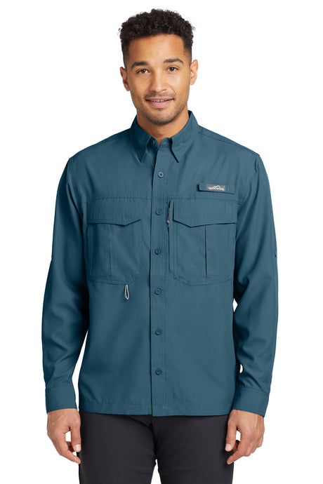 Eddie Bauer Men's   Long Sleeve Performance Fishing Shirt