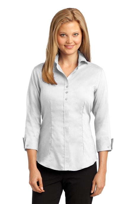 Red House Women's   3/4-Sleeve Nailhead Non-Iron Shirt