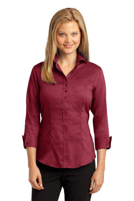 Red House Women's   3/4-Sleeve Nailhead Non-Iron Shirt