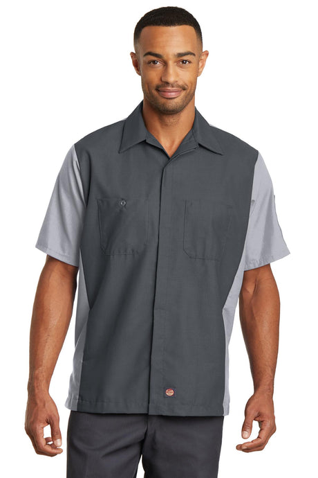 Red Kap Men's   Short Sleeve Ripstop Crew Shirt