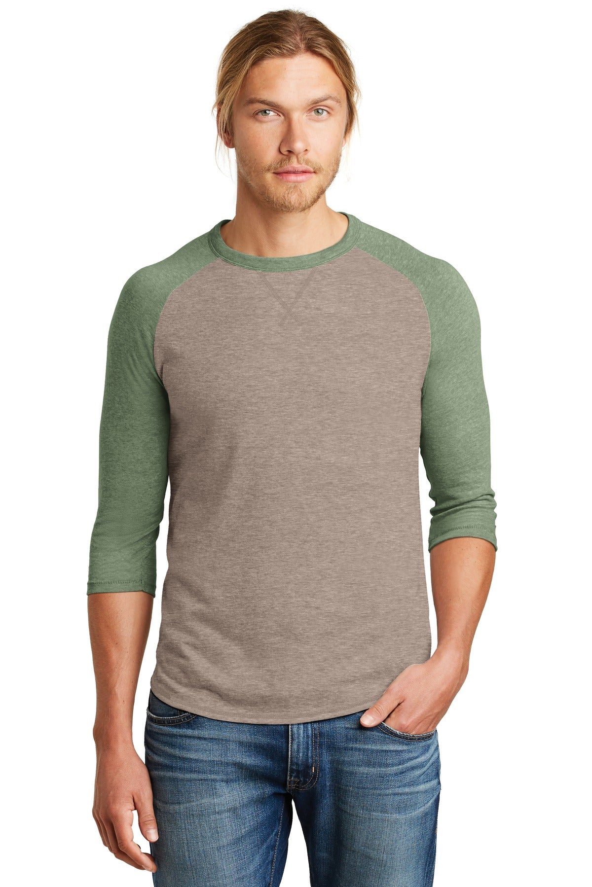Alternative Apparel Men's Dugout 3/4-Sleeve Vintage Tee
